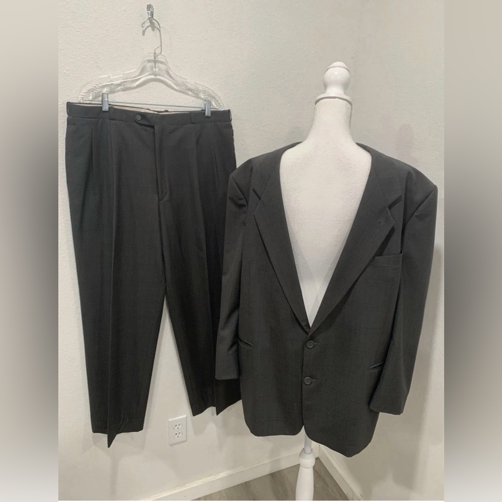 Yves Saint Laurent VTG  2 Piece Suit Men's 44R  Made In France Pure Wool